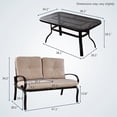 thumbnail image 2 of Topcobe Patio Furniture Set, 2 Pieces Outdoor Patio Wicker Rattan Cushioned Sofa, 2 of 8