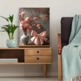 thumbnail image 5 of Qisvanset Framed Canvas Wall Art, 12x16 Inch Pink Bow Floral Girly Apartment Wall Print, 5 of 5