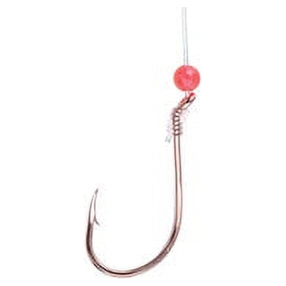 Eagle Claw Lazer Sharp Snelled Octopus Hook, Nickel, Size 2/0, 6 Pack