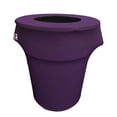 thumbnail image 1 of LA Linen Housse Extensible en Spandex pour Poubelle Ronde 44 Gallons, Violet, 1 of 4