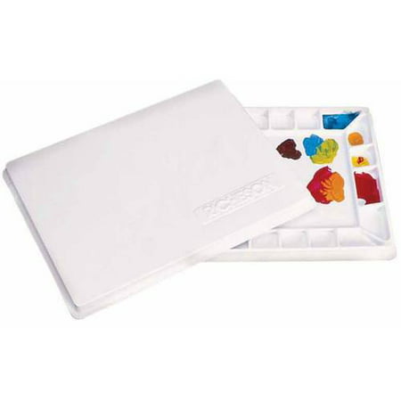 Jack Richeson Light-Weight Plastic Dust-Free Watercolor Palette with Cover, 16