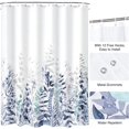 thumbnail image 2 of Blue Plant Fabric Shower Curtain, Shower Curtain Bathroom, Waterproof Quick-Drying Polyester Fabric Bathroom Shower Curtain Set, Machine Washable 72" W x 72" L with Hooks, 2 of 6