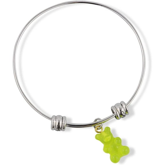 Gummy Bears Bracelet Bangle Jewelry Jewlry Gifts Gummi Gummy Candy Themed Charm Accessories Stuff Gift for Kids Men Women Boys Girls Teacher Student