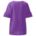 thumbnail image 4 of NJGRAE Work Tops for Women Oversized Pocket T-Shirt Women's Solid Color Crew Neck Short Sleeved Top T Shirt Yoga T-Shirts for Women Xxxl, 4 of 5