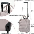 thumbnail image 6 of KROSER Carry On Underseat 16-inch Lightweight Overnight Suitcase - Dusty Pink, 6 of 7