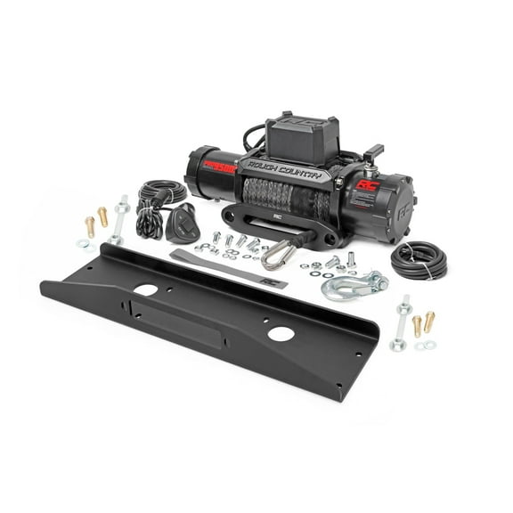 Rough Country Winch Mounting Kit w/PRO9500S Winch for Mahindra Roxor - 92073