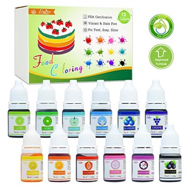 Food Coloring Decorating, 12 Color Vibrant Cake Food Coloring Set for Baking 