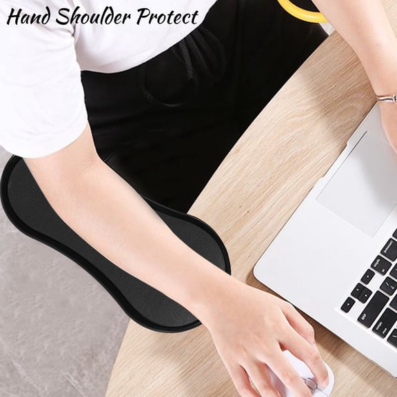 Hand Shoulder Protect Armrest Pad Desk Attachable Computer Table Arm Support Mouse Pads Arm Wrist Rests Chair Extender For Table Black