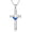 05-Cross Wave, variant on Turquoise Cross Necklace 925 Sterling Silver Witch Knot Necklaces Horseshoe Cross Jewelry Religious Gifts for Men Women