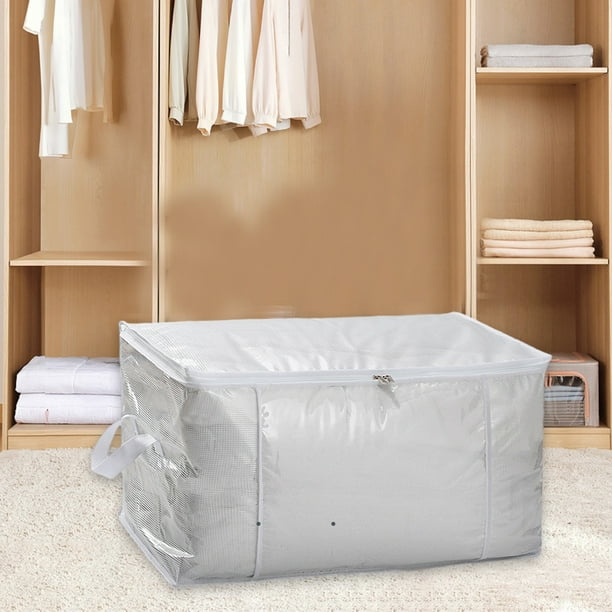 Bolsas de almacenamiento de gran capacidad con cremallera y asa | Bolsas plegables de viaje y mudanza para ropa, almohadas y edredones | Tela no tejida