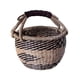 thumbnail image 3 of Canasta tejida de hierba marina que transporta cesta portátiles decorativos decorativos canasta de compras Organizador de almacenamiento para el hogar Negro, 3 of 8