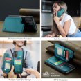 thumbnail image 4 of Feishell for Samsung Galaxy A14 5G Case with Card Holder, Wallet Case for Women Men with RFID Blocking, Durable PU Leather Kickstand Magnetic Clasp Shockproof Phone Case,Blue, 4 of 9