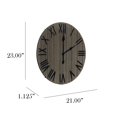 thumbnail image 4 of Elegant Designs HG2004-RGY 21 in. Handsome Rustic Farmhouse Wood Wall Clock, Rustic Gray, 4 of 6