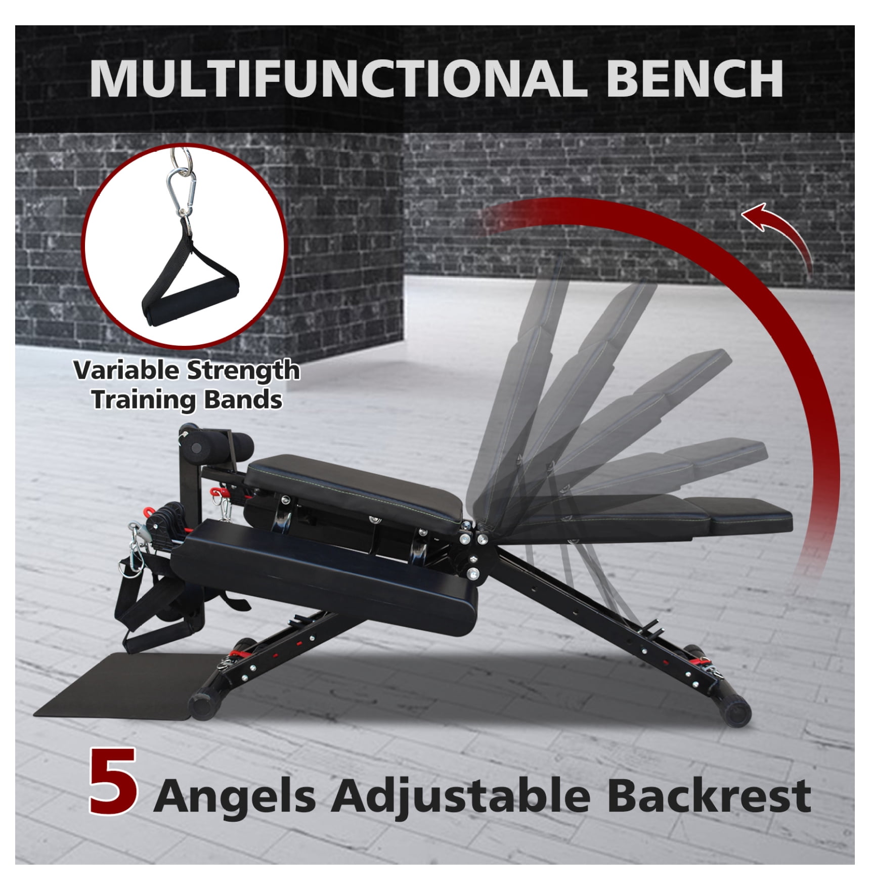 Fitness Chair Multifunction, Adjustable Weight Bench for Full Body Workout - 660lbs Capacity, Foldable Home Gym Equipment