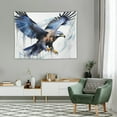 thumbnail image 2 of GOSMITH  Eagle Tapestry Birds Animals Wildlife Falcon Hawk Feather Black Color Tapestry Wall Hanging Polyester Home Decoration for Bedroom Living Room Dorm 40x30 Inch, 2 of 7