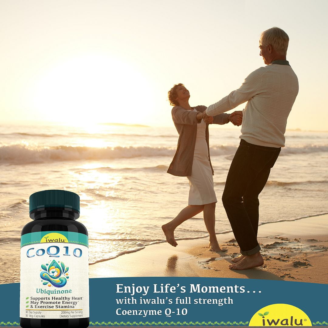 iwalu CoQ10 Ubiquinone | Supports Heart Health & Cellular Energy | Advanced Formula for Antioxidant Balance and Fitness Stamina - 30 Veg Capsules | NSF Certified & USA Made