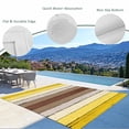 thumbnail image 3 of Yellow Brown Outdoor Rug 5x7 Ft - Reversible Patio Rug Outdoor Camping Rugs, Farmhouse Wood Grain Vintage Striped Washable Indoor Outdoor Area Rugs, Non-Slip Outdoor Carpet Runner for Deck/Porch, 3 of 8