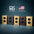 thumbnail image 4 of Rio Salto Metal Gold Outlet Cover or Light Switch Cover Wall Plate, Corrosion Resistant Single Duplex Receptacle Wallplate Covers 1 Gang Standard Size, Genuine Brushed Brass 4.50" x 2.76" 5-Pack, 4 of 14