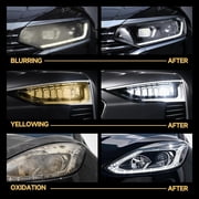 Car Headlight Restoration Kit, No Power Tools Required, Restoring to Like-New Condition, Covers 2-3 Vehicle Headlight Treatments, Headlight Cleaner and Restorer Kit, Headlight Restoration Spray