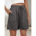 thumbnail image 4 of Women Sweat Shorts Summer Loose Athletic Short Drawstring Waist Lounge Running Shorts with Pockets Dark Gray XXL, 4 of 9