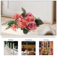thumbnail image 2 of 3Pcs Candle Rings Wreaths Artificial Rose Flower Candle Ring for Wedding Table Party Home Decor, 2 of 3