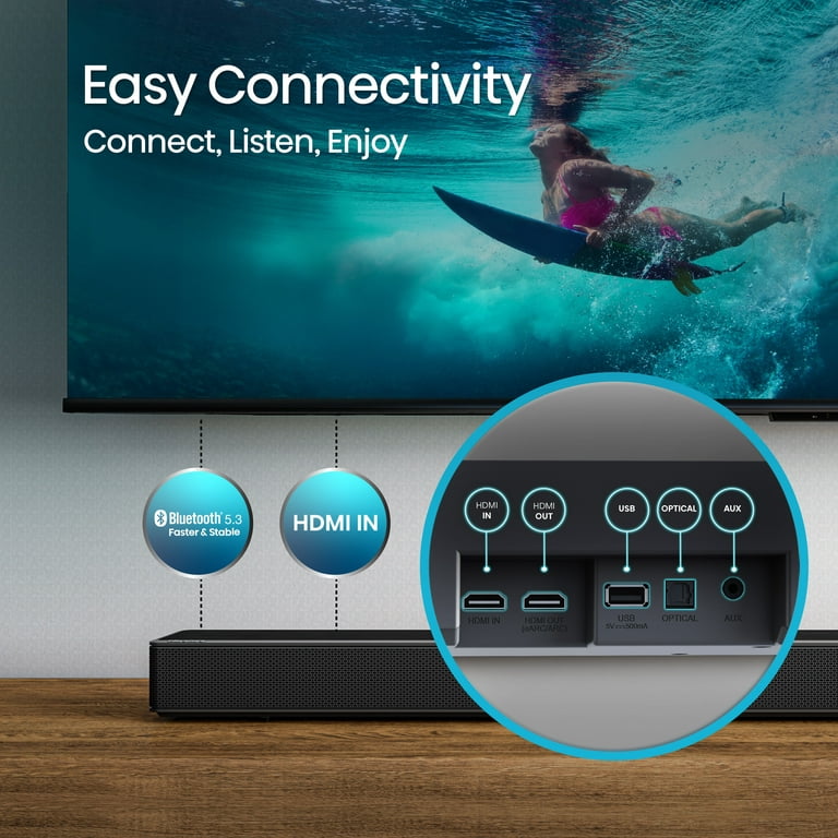 Hisense AX Series 5.1.2 Ch 420W Soundbar with Wireless Subwoofer, Wireless  Rear Speakers, and Dolby Atmos (AX5120G, 2023 Model)