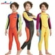thumbnail image 5 of Greeniant Traje de neopreno para niños de 2,5 MM, traje de Surf resistente a los arañazos para jóvenes, adolescentes, niños pequeños Deportes acuáticos manga amarilla verde M, 5 of 6