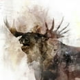thumbnail image 2 of Roko, Ken 12x12 White Modern Wood Framed Museum Art Print Titled - Moose Call, 2 of 4