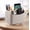 A Elegant Beige, variant on Remote Control Holder 360 Degrees Rotatable Desk Stationery Supply Organizer PU Leather Desktop Storage Box for Controllers Media Bedside Spinning TV Caddy iPad Mobile Pencil Cosmetic