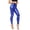 Blue, variant on Women's Shiny Metallic Leather Leggings, High-Waist Stretch Skinny Fit Cropped 9/10 Length Wet-Look Leather Trousers in Bright Candy Colors for Fall