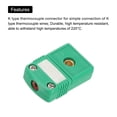 thumbnail image 4 of Unique Bargains K Type Thermocouple Wire Connectors Female Plug Adapter High Temperature 220°C(428°F) Green 2pcs, 4 of 6