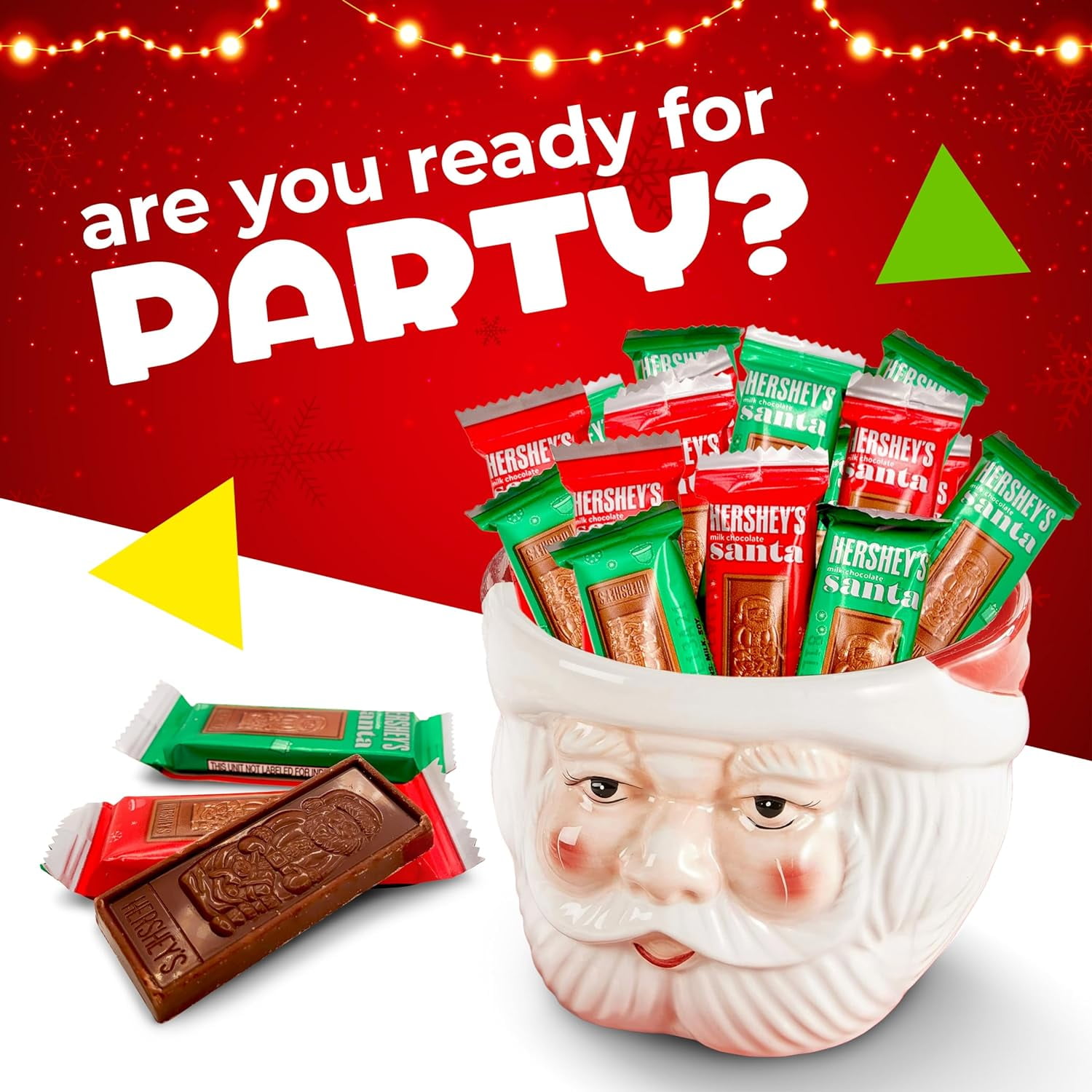 HERSHEY'S Milk Chocolate Santa's Candy (3 Pound Bag)