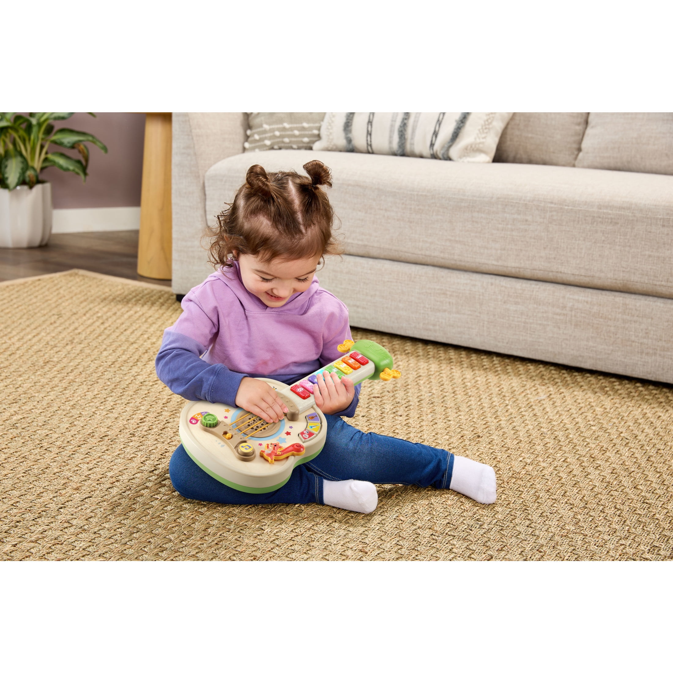 LeapFrog Strum & Count Wooden Guitar Plastic, FSC-Certified Wood Baby and Toddler Toys