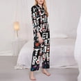 thumbnail image 3 of Rateoe Geometric Sports Energetic Burst Pattern Womens Pajamas Set Long Sleeve Sleepwear Button Down Nightwear Soft Cotton Pj Lounge Sets-XX-Large, 3 of 7