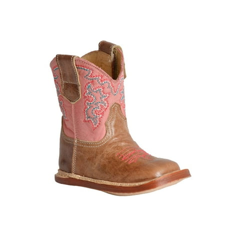 

Roper Infant Girls Cowbaby Parker Embroidered Square Toe Boots Ankle