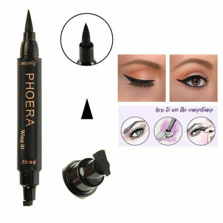 Novelty Cat Eye Double Ended Eyeliner with Stamp - Easy to (The Best Eyeliner For Cat Eyes)
