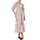 thumbnail image 1 of Vestido Tsseiatte para mujer, escote cuadrado, hombros descubiertos, manga larga abullonada, fruncido, cintura alta, informal, corte A, 1 of 8