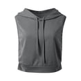 thumbnail image 7 of SONXAHE Cropped Cut Sleeveless Hoodie for Women Slim Fit Street Daily Tank Pullover, 7 of 7