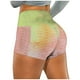 thumbnail image 2 of Gibobby Leggings cortos yoga mujer Running Yoga Biker Stretch Mujeres Shorts Pantalones Bolsillos Arrugado Tie-dye Fitness Yoga Pantalones(Verde,M), 2 of 5