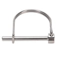 thumbnail image 2 of Wire Lock Pin, Stainless Steel Shaft Locking Pin Loop Wire Lock Trailers Pin with Round Arch Wire Retainer for Table Saw Truck Boat Trailer, 2 of 7