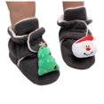 thumbnail image 3 of Otqutp Christmas Toddler Kids Baby Girls Boy Plush First Walk Slip-On Winter Keep Warm Shoes Soft Bottom Warm Socks Children Crib Shoes(Grey,3-6Months), 3 of 6