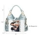 thumbnail image 4 of Bolso Hobo Dasein de cuero vegano con strass para mujer, color azul claro, 4 of 6