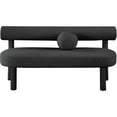 thumbnail image 5 of Pemberley Row Boucle Fabric Black Bench Rectangular Contemporary 59" Unassembled, 5 of 7