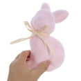 thumbnail image 3 of MLINS  Easter Flocked Bunny Figure Realistic Decoration Large Pink, 3 of 8
