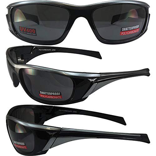 Global Vision Flash 1 Gafas de sol para motocicleta Gunmetal y B Global Vision Global Vision