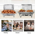 thumbnail image 7 of Jacgood Chafing Dish Buffet Set 4 Pack (Full Pan×2+Half Pan×2) Stainless Steel Food Warmer Chafer Complete Set with Water Pan, Chafing Fuel Holder for Party Catering Christmas, 7 of 7
