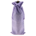 thumbnail image 1 of Juego de 12 fundas decorativas con cordón para champán, para guardar y regalar con elegancia, bolsas de vino de lino violeta claro, 1 of 8