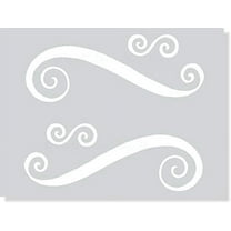Swirls Set of 4 Wall Decals Art Vinyl Stickers Home Décor White
