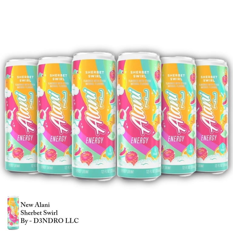 Alani Nu, Energy Drink, Sherbet Swirl Flavor, 12 fl oz Cans, 6