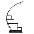 thumbnail image 3 of IVV 5 Tier Metal Plant Stand, Creative Semicircle Shape Ladder Flower Pot Stand Rack for Home Patio Lawn Garden Balcony Holder Black (1 Pack), 3 of 10